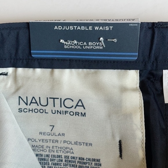 Nautica 410 navy boys school uniform shorts Sz 7 - Picture 3 of 5